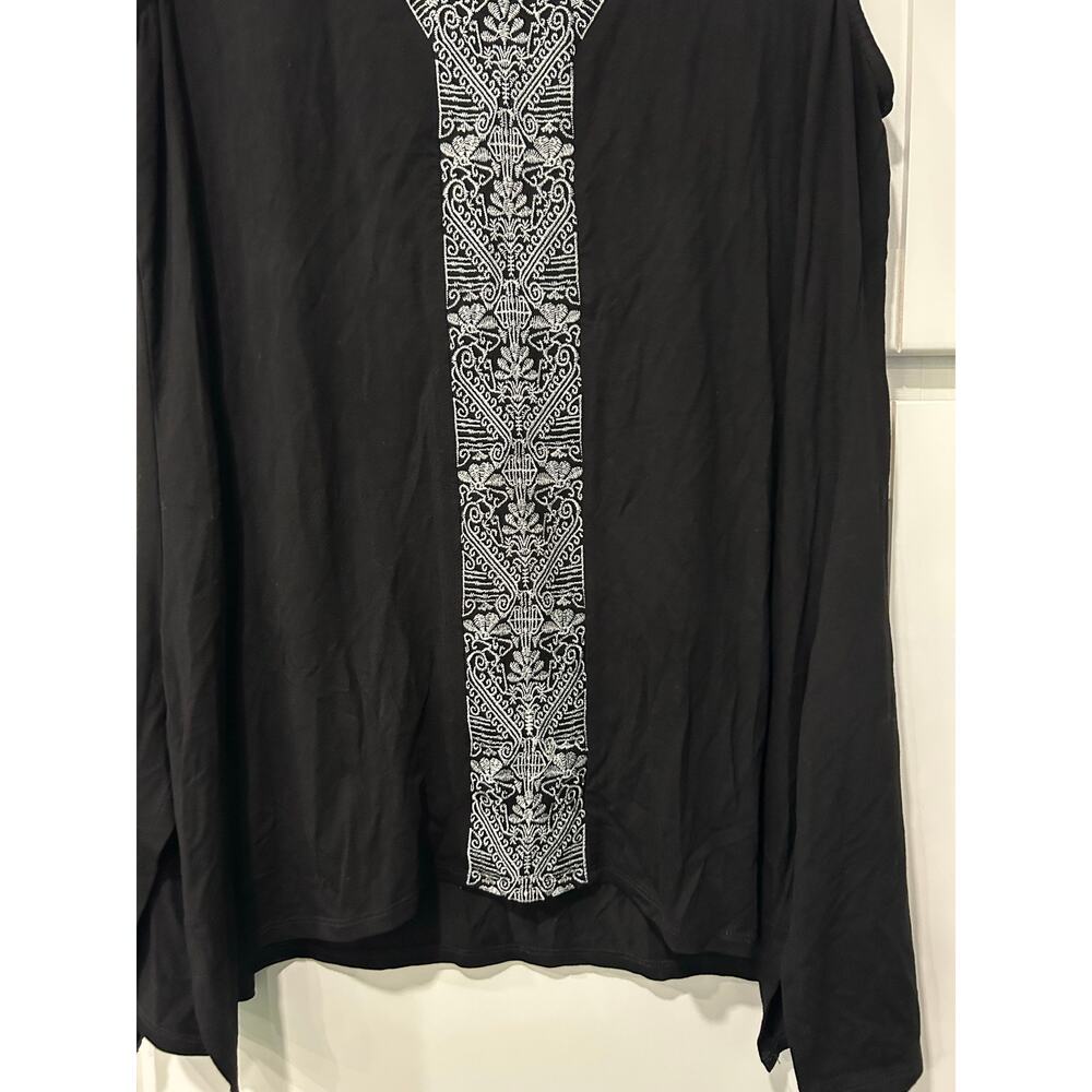 Adrianna Papell Black White NWT Sleeveless Embroidered Front Size 1X AD1S300277 - Picture 3 of 7